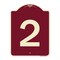 Signmission Designer Series Sign W/ Number 2, Burgundy Heavy-Gauge Aluminum Sign, 24" x 18", BU-1824-22897 A-DES-BU-1824-22897 - alternate 1